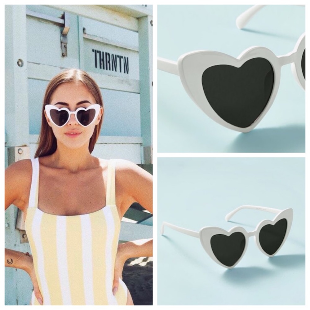☆ heart framed cat eye sunglasses ☆ - Picture 1 of 4